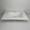 Mueble lavabo rectangular blanco para baño, lavabo de encimera