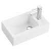 Lavabo de baño rectangular pequeño para colgar en la pared