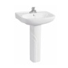 Lavabo de cerámica para baño con pedestal