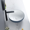 Lavabo de cerámica blanca para baño con encimera de porcelana