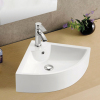 Lavabo de cerámica de esquina pequeño para colgar en la pared, modelos de lavabos para baño, precio de lavabo