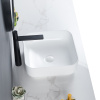 Lavabo de cerámica de porcelana blanca extremadamente resistente a rayones y manchas