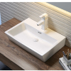 Lavabo de cerámica rectangular de gran tamaño