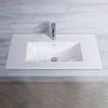 Mueble de baño de color blanco, lavabo de sobremesa, lavabo de tocador