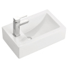 Lavabo de baño rectangular pequeño para colgar en la pared