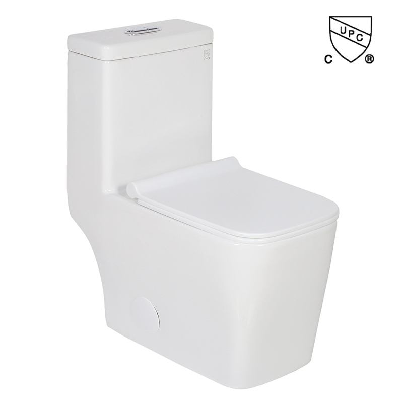 Inodoro de cerámica para baño, inodoro de una pieza moderno con doble descarga y montaje en el suelo