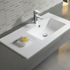 Lavabo de baño rectangular de 18" de ancho