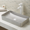 Lavabo de baño de tipo vasija rectangular