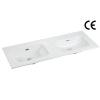 Mueble de baño con encimera de porcelana vítrea rectangular, lavabo