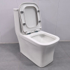 Inodoro de una pieza blanco con nuevo diseño de moda, inodoro sin borde, altura cómoda