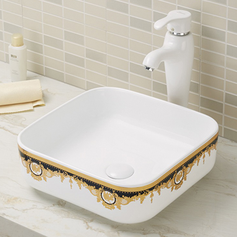 Lavabo de pedestal de porcelana vitrificada de tamaño pequeño