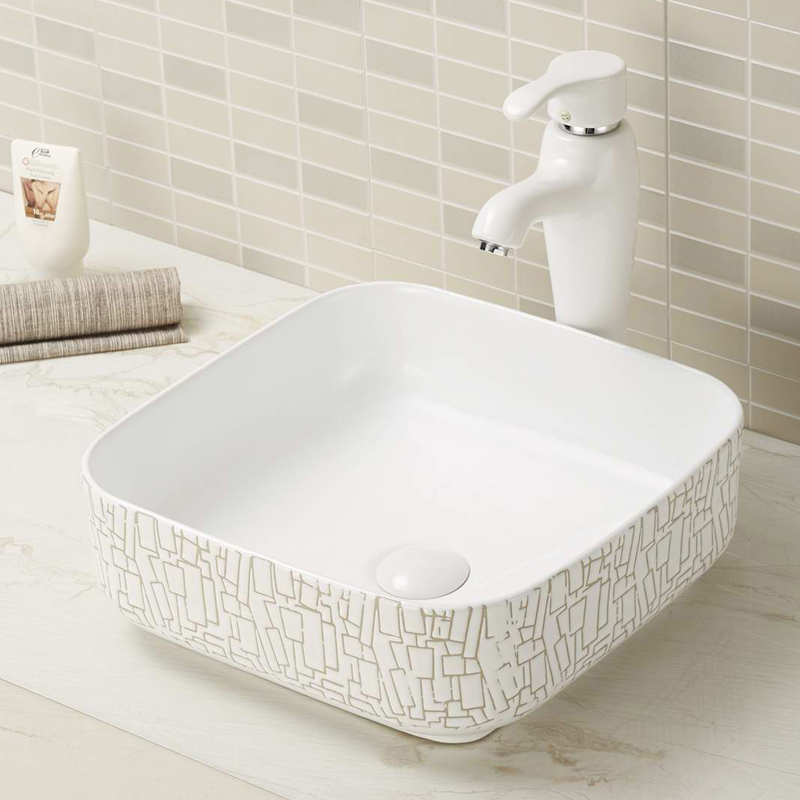 Lavabo de pedestal de porcelana vitrificada de tamaño pequeño