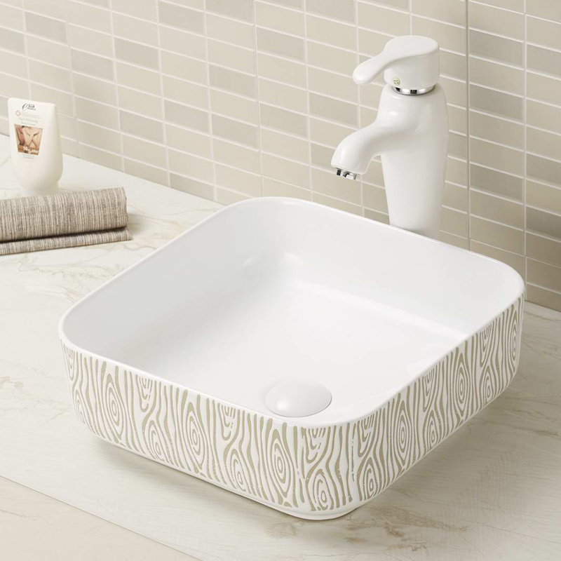 Lavabo de pedestal de porcelana vitrificada de tamaño pequeño