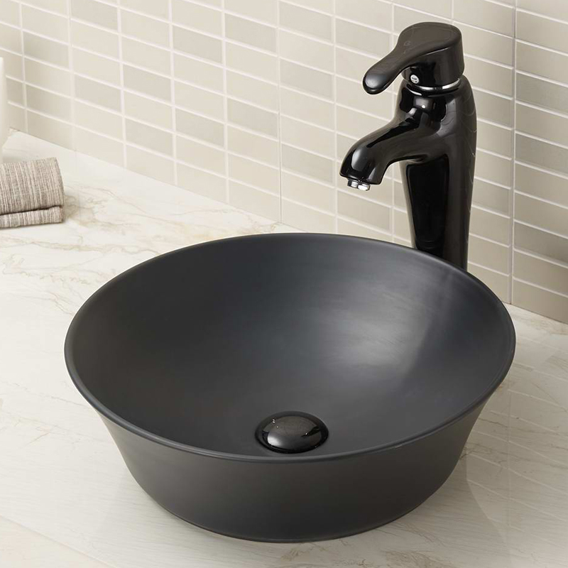 lavabo de porcelana para baño de forma redonda