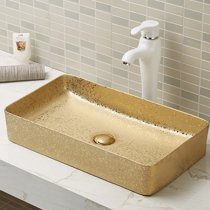 lavabo de baño de vasija rectangular