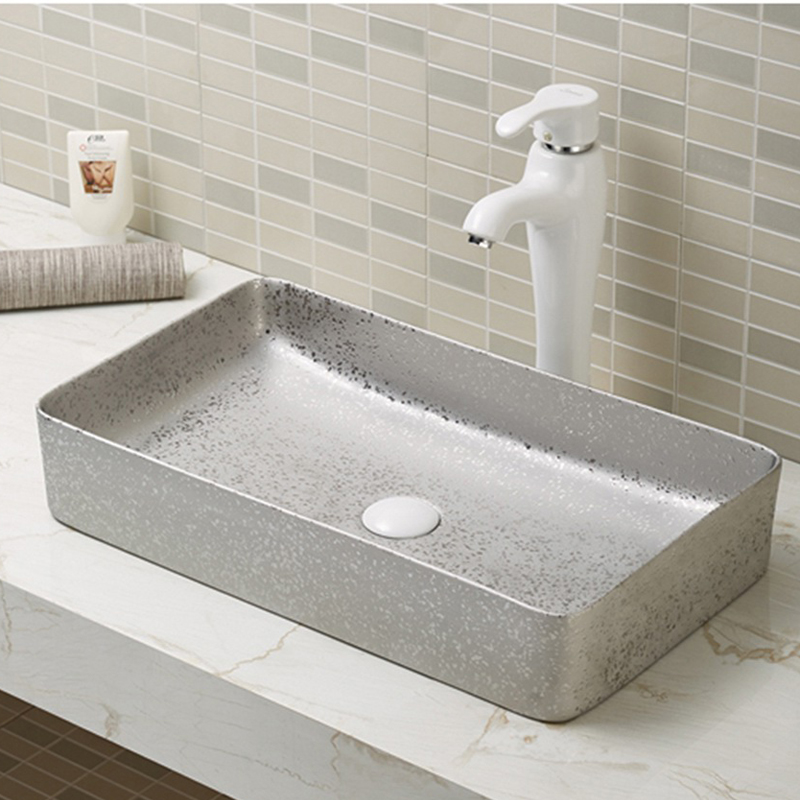 lavabo de baño de vasija rectangular