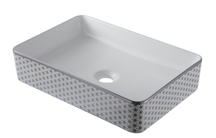 lavabo de baño de vasija rectangular