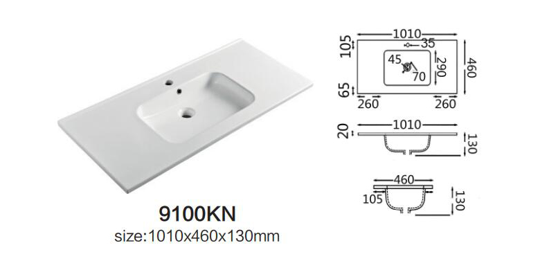 Lavabo de tocador con montaje superior