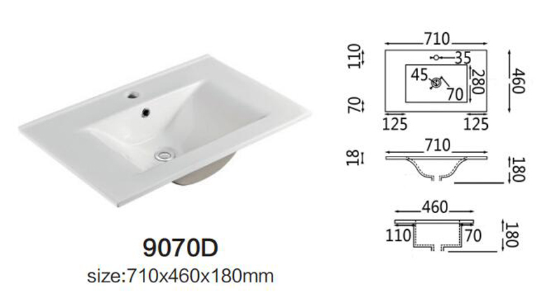 encimera del lavabo del baño