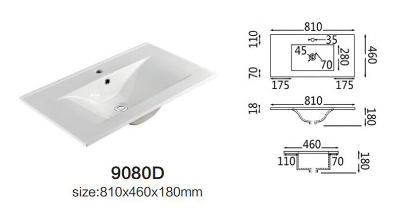 encimera del lavabo del baño