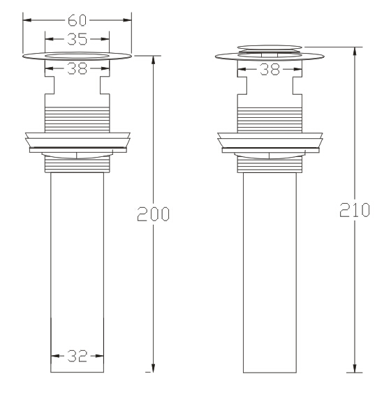 tapón de desagüe para lavabo de baño cromado cupc