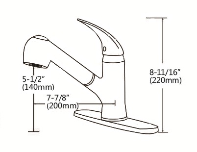 grifo de cocina cromado con caño