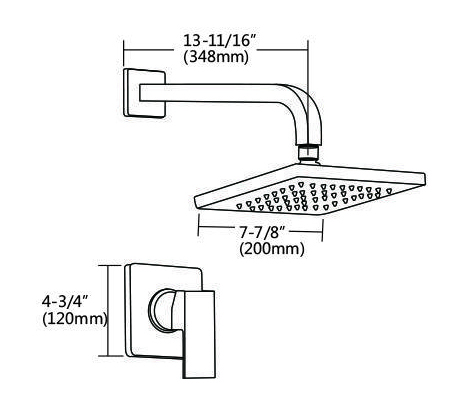 accesorios de baño y ducha de latón sencillos