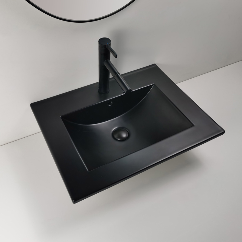 Lavabo de baño rectangular con encimera