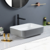 Lavabo de cerámica gris para baño