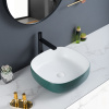 Lavabo de porcelana cuadrado Precio Lavabo de baño sobre encimera