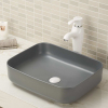 Lavabo de baño de porcelana vítrea con encimera