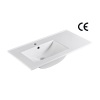 Lavabo de baño rectangular de 18" de ancho