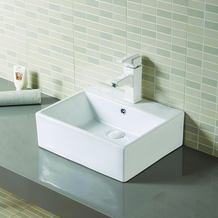 Lavabo rectangular de tamaño normal de diseño popular