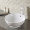 Lavabo de cerámica de porcelana blanca con diseño artístico