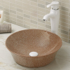 Lavabo de porcelana para baño de forma redonda