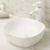 Lavabo de baño de porcelana vítrea sin rebosadero