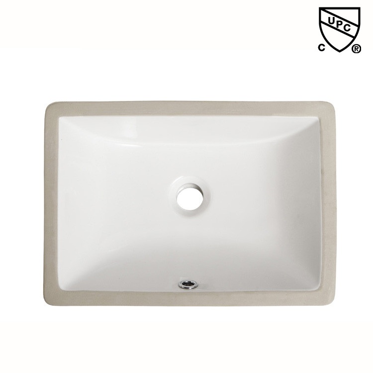 Lavabo de tocador rectangular con montaje superior