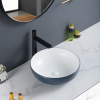 Lavabo de cerámica blanca para baño con encimera de porcelana