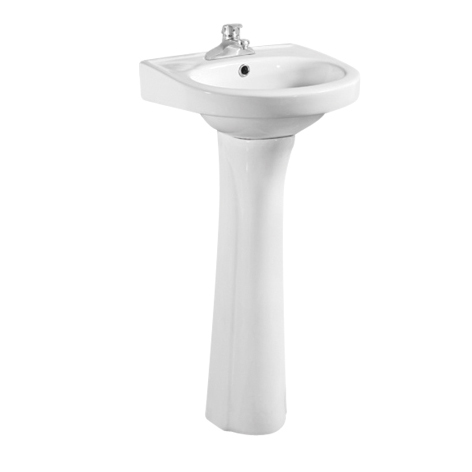 Pedestal Vessel Sink Stand With Single Faucet Hole