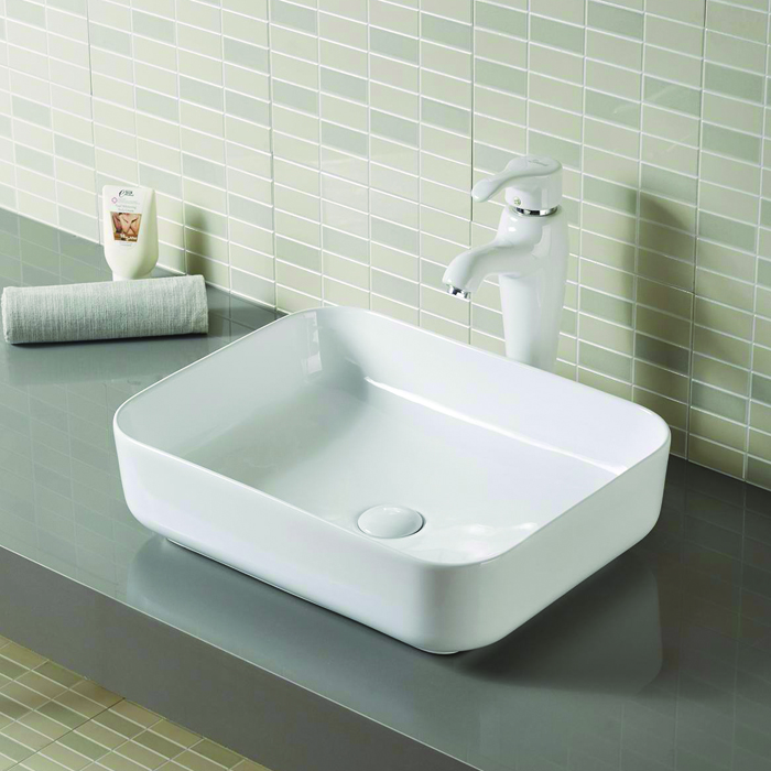 Rectangular Wash Basin With Pedestal