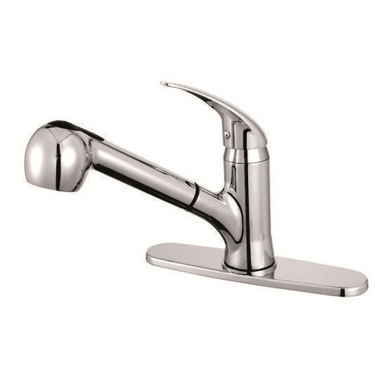 Brass CUPC Pull Out Spout Chrome Kitchen Faucet