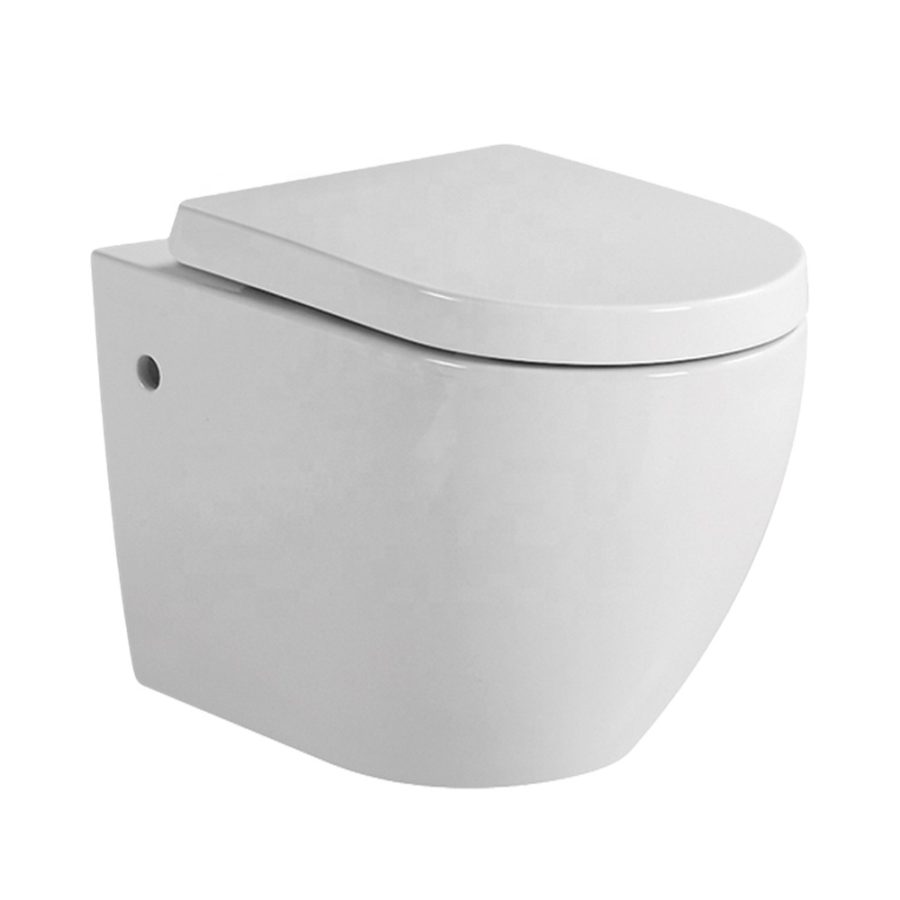 One Piece European Back To Wall Toilet Round Comfort Height For Hotel