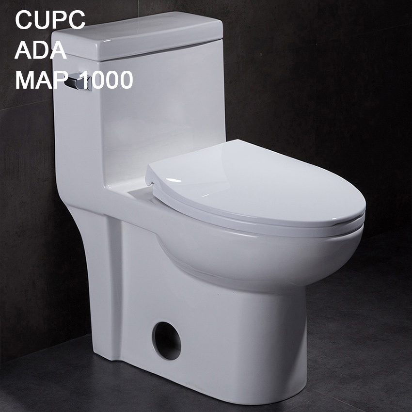 Upc Side Flush American Standard Modern One Piece Toilet With Map 1000