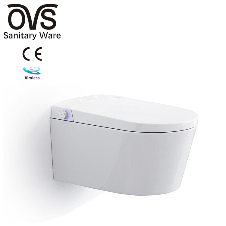 Intelligent WC Elongated Bathroom Water Closet Intelligent Valve Smart Toilet