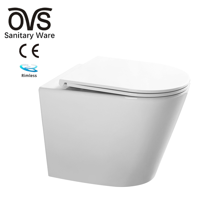 Cheapest Rimless Flushing Floor Mount Toilet Back To Wall Floor Standing Toilets