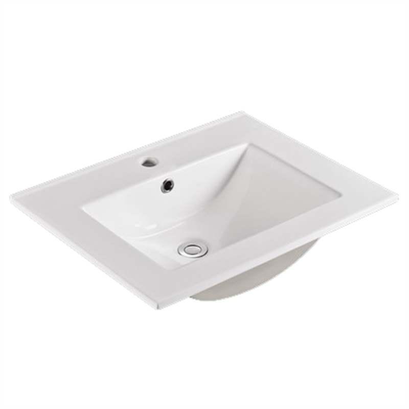 Cabinet Sink White Rectangular Bathroom Vanity Counter Top Basin