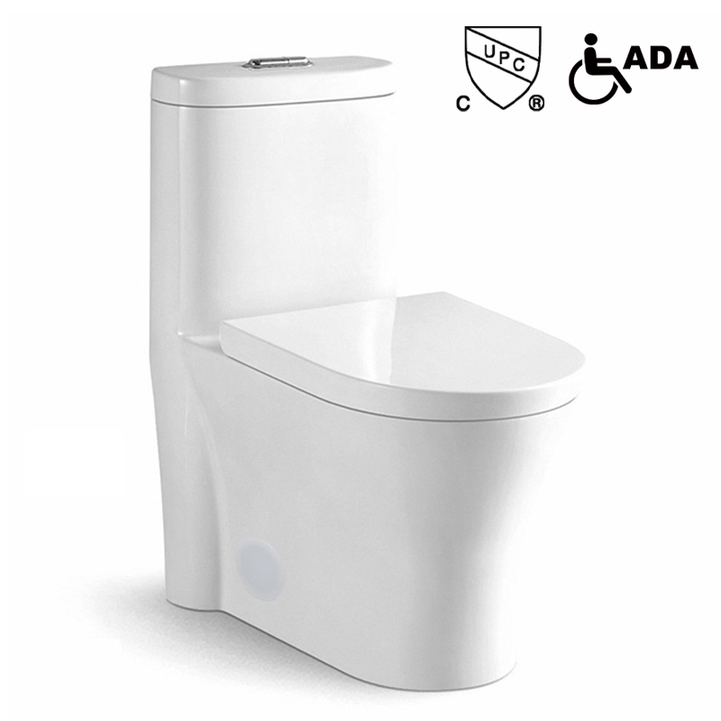 OEM One Piece Toilet Manufacturers-North American Save Water 1.28 Gpf Round White ADA Standard Modern One Piece Toilet